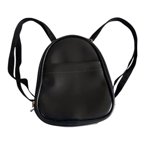 Atmosphere Handbags - Atmosphere Backpack Black Charcoal Compact Small Faux Leather OS Unisex